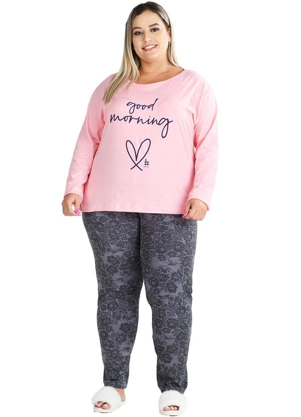 Be Blast - Pijama Inverno Plus Size Good Morning Bege 3