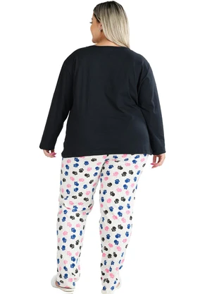 Be Blast - Pijama Inverno Plus Size One Love Preto - BE BLAST