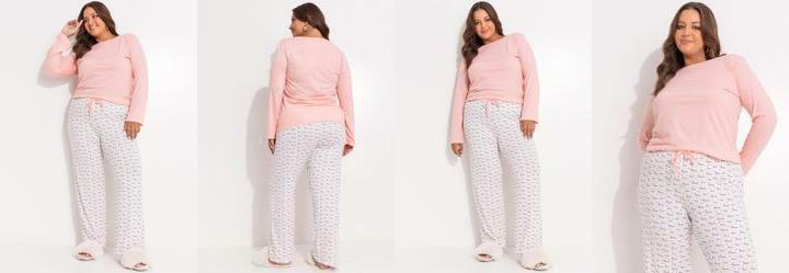 Pijama Love em Malha de Poli�ster