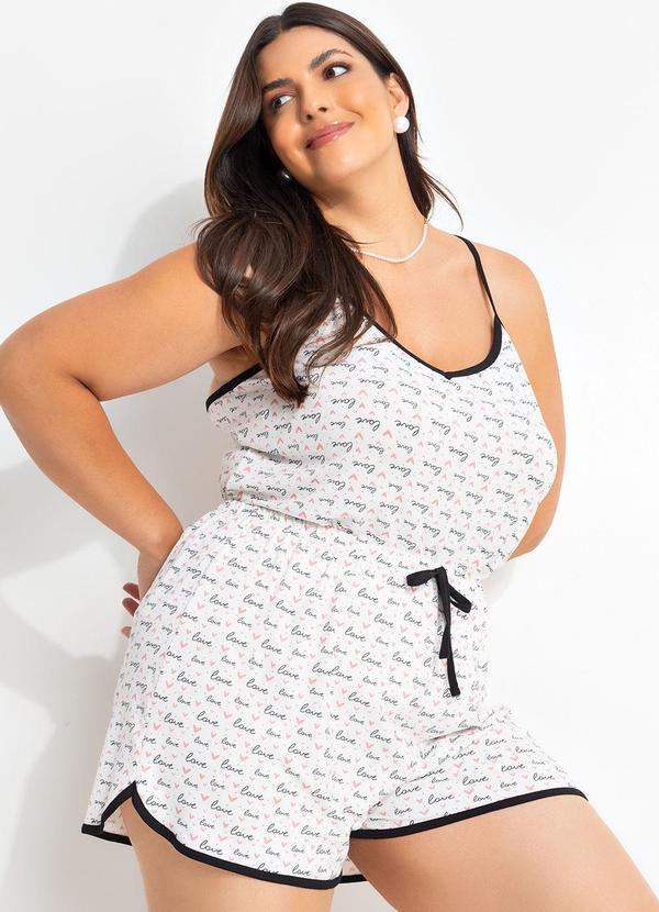 Marguerite - Pijama Love em Malha Suede