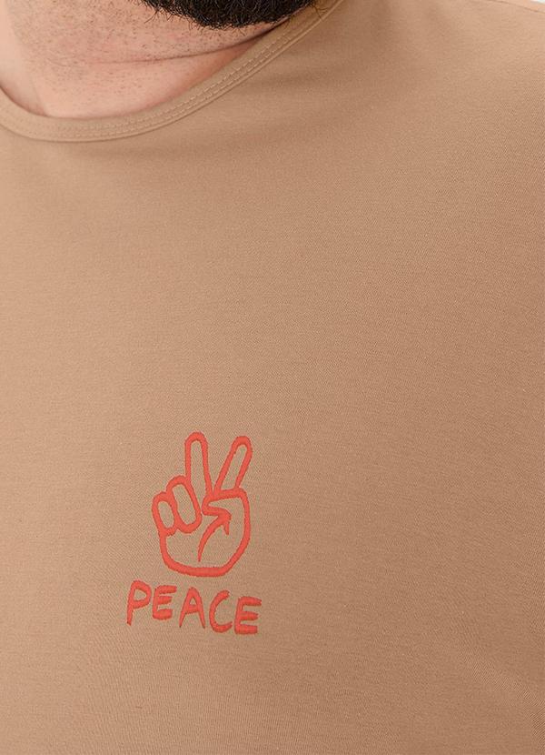 Malwee - Pijama Masculino Plus Size Camiseta Marrom 5