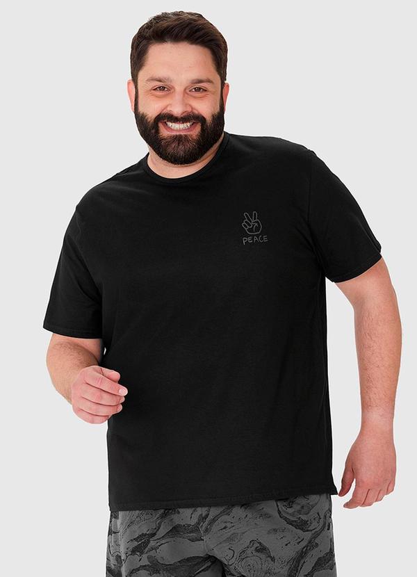 Malwee - Pijama Masculino Plus Size Camiseta Preto 4