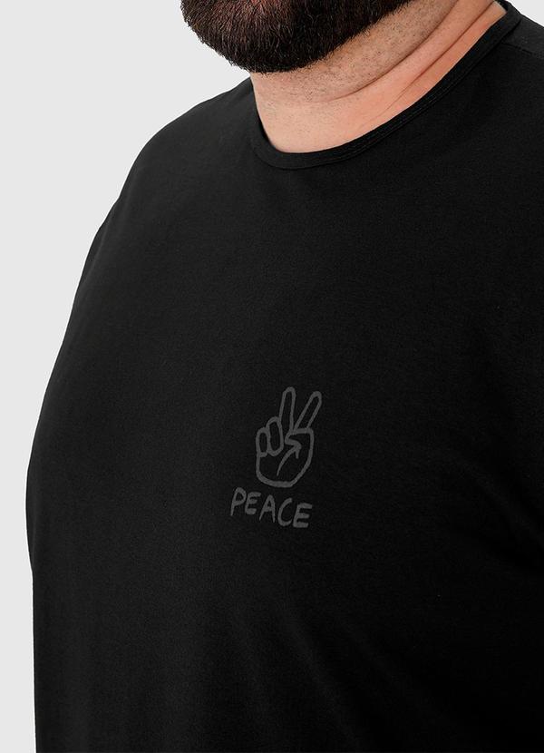 Malwee - Pijama Masculino Plus Size Camiseta Preto 5