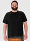 Malwee - Pijama Masculino Plus Size Camiseta Marrom - variação: Preto