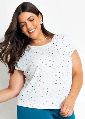 Marguerite - Pijama Off White em Malha Fria - MARGUERITE