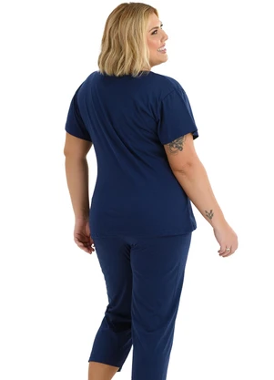Be Blast - Pijama Pescador Plus Size Good VibesAzul - BE BLAST