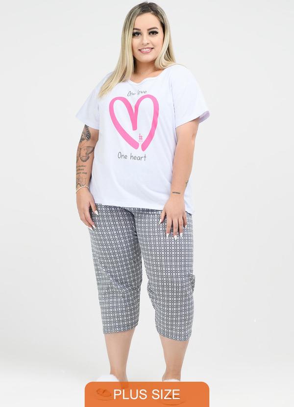 Be Blast - Pijama Pescador Plus Size One Love Branco