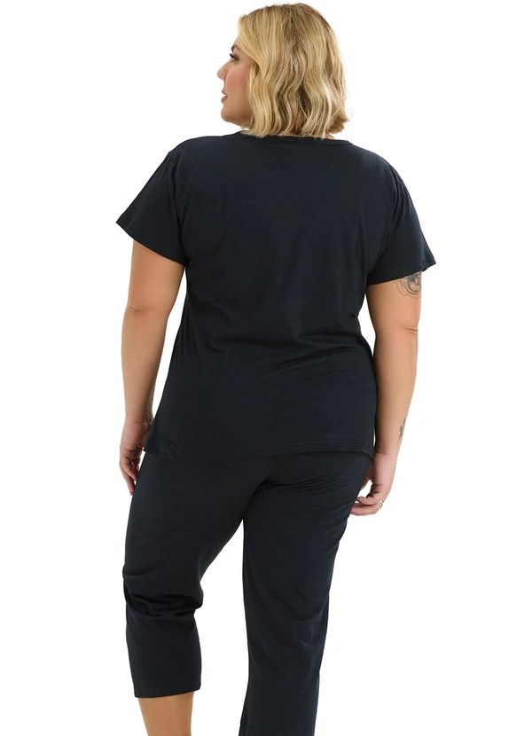 Be Blast - Pijama Pescador Plus Size Seus SonhosPreto 2