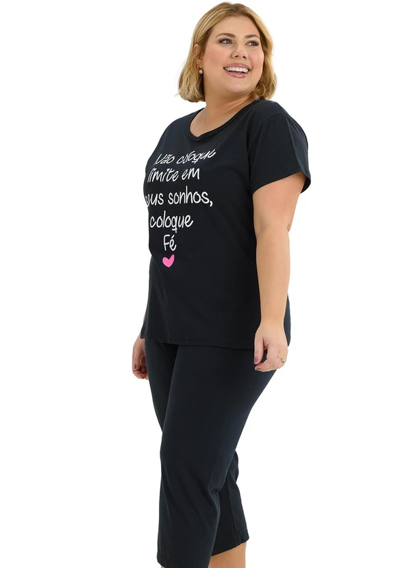 Be Blast - Pijama Pescador Plus Size Seus SonhosPreto 3