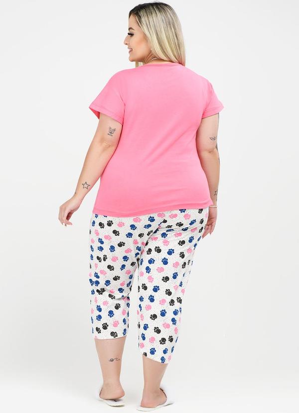 Be Blast - Pijama Pescador Plus Size So Lazy Estampado Rosê 2