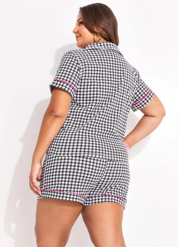 Marguerite - Pijama Pied de Poule em Malha de Algodão 2