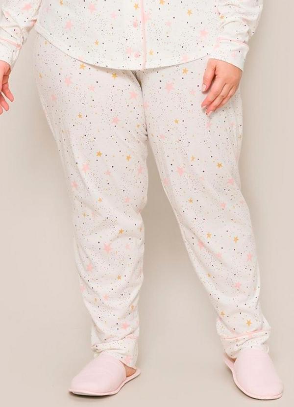 Rovitex - Pijama Plus Americano Manga Longa Branco 3