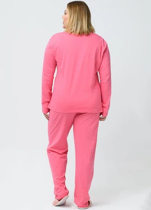 Be Blast - Pijama Plus Size de Algodão I Love Sleep Rosa - BE BLAST