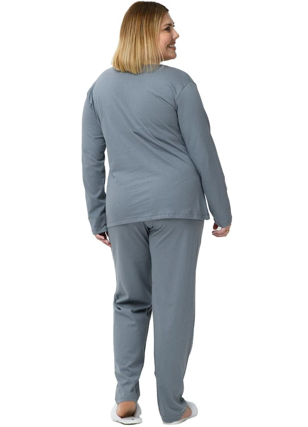 Be Blast - Pijama Plus Size de Algodão My Dreams Cinza 2