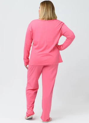 Be Blast - Pijama Plus Size de Algodão Nap Time Rosa - BE BLAST