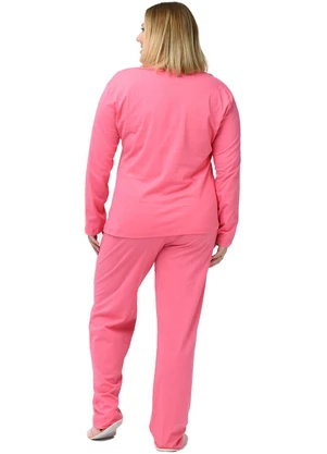 Be Blast - Pijama Plus Size de Algodão Ursinho Rosa - BE BLAST