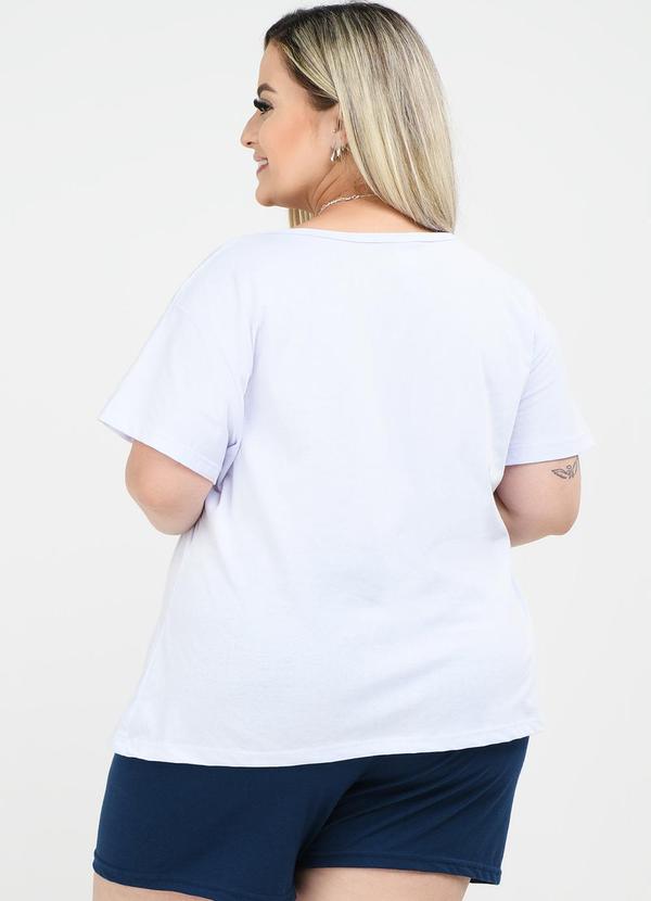 Be Blast - Pijama Plus Size Gatinho Bolinha Branco 2