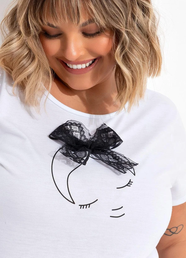 Marguerite - Pijama Poá Branco em Poliviscose 7