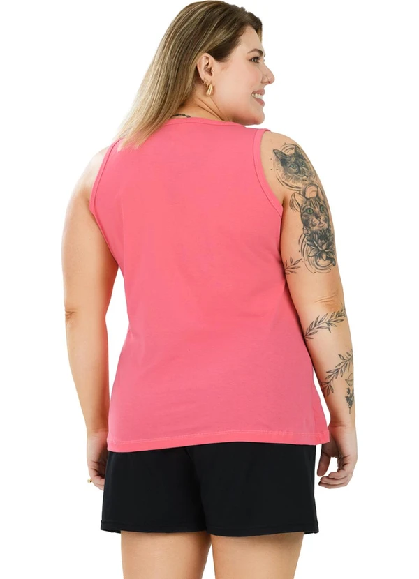 Be Blast - Pijama Regata Curve de Algodão Melancia Rosa 2