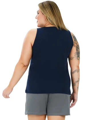 Be Blast - Pijama Regata Curve de Algodão Sleep Azul - BE BLAST