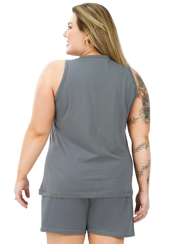 Be Blast - Pijama Regata de Algodão Ursinhos Fofos Cinza 1