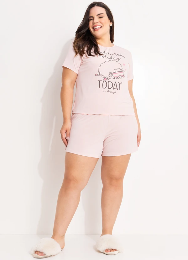 Marguerite - Pijama Rosa Claro em Malha Fria 2