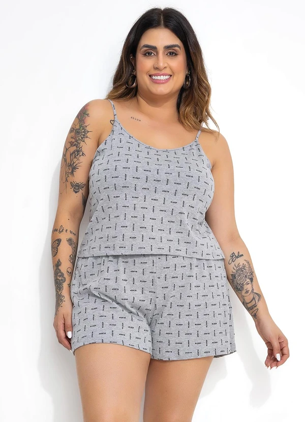 Marguerite - Pijama Sleep Mescla em Malha