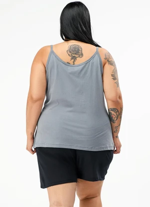 Be Blast - Pijama Verão Alcinha Plus Size Ovelhinhas Cinza - BE BLAST