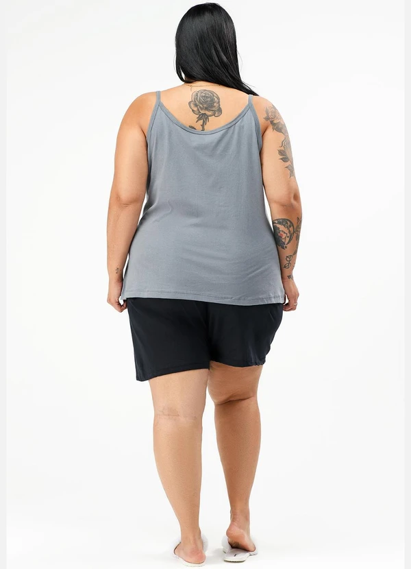 Be Blast - Pijama Verão Alcinha Plus Size Ovelhinhas Cinza 4