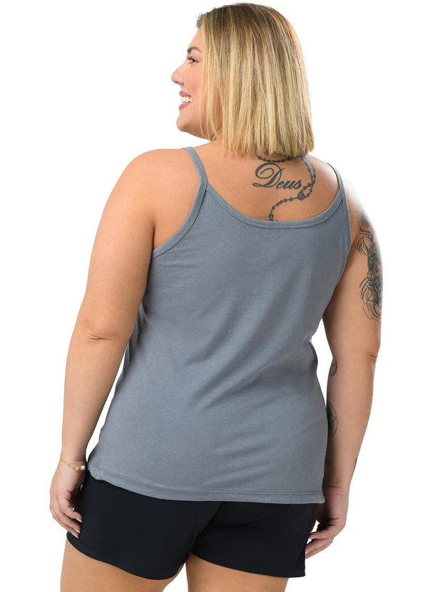 Be Blast - Pijama Verão Alcinha Plus Size Panda Cinza 2