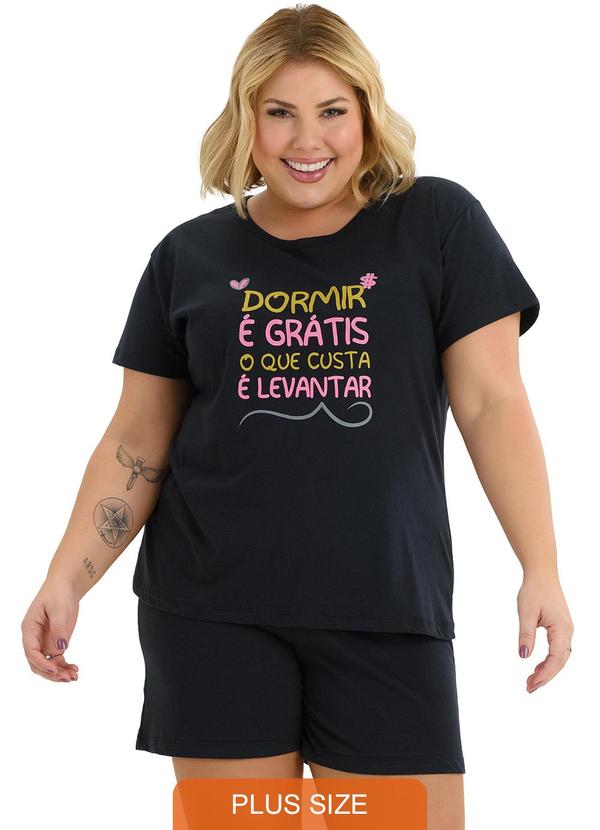 Be Blast - Pijama Verão Plus Size Custa LevantarPreto 1