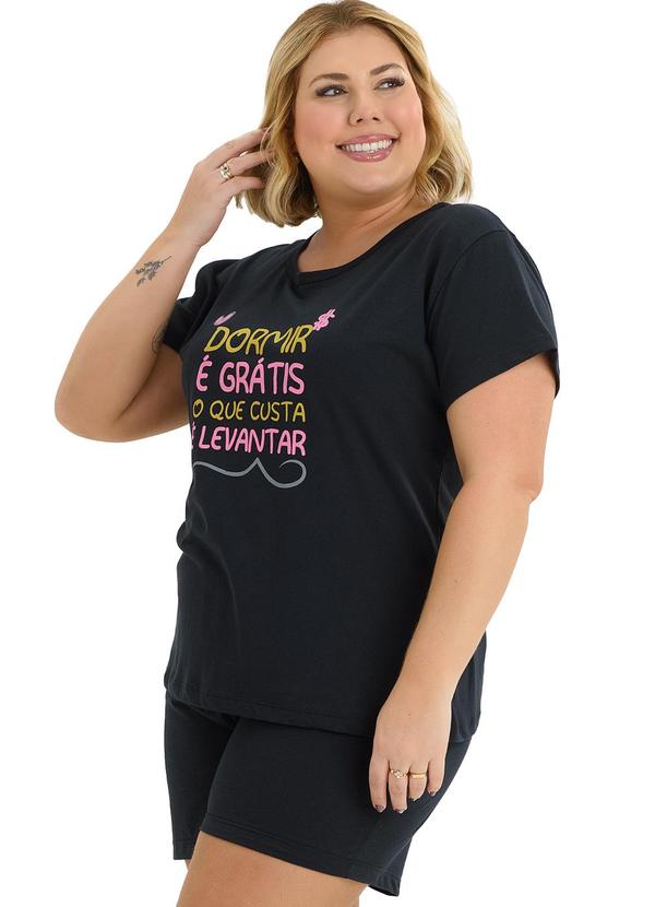 Be Blast - Pijama Verão Plus Size Custa LevantarPreto 3