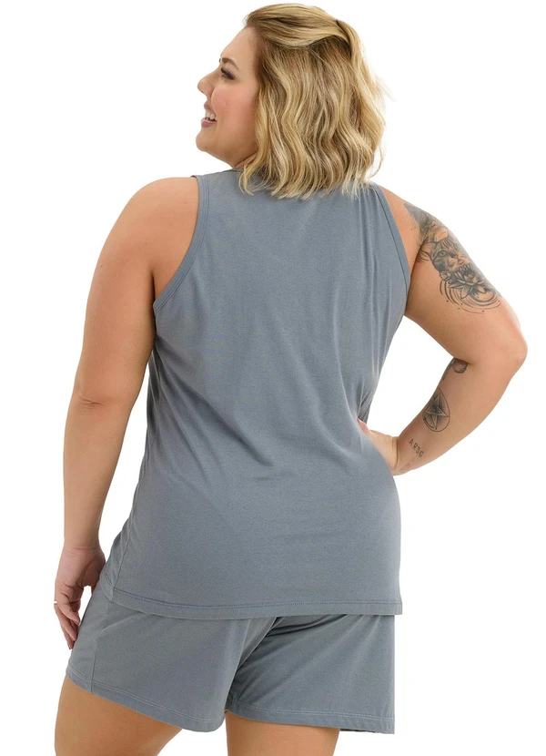 Be Blast - Pijama Verão Plus Size de Algodão My DreamsCinza 2