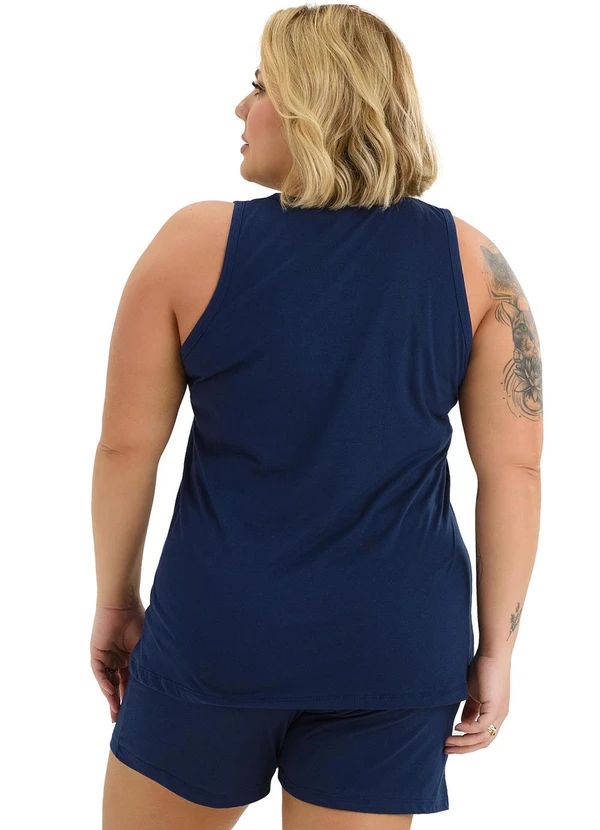 Be Blast - Pijama Verão Plus Size de Algodão UrsinhoAzul 2