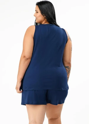 Be Blast - Pijama Verão Plus Size Good Night Marinho - BE BLAST