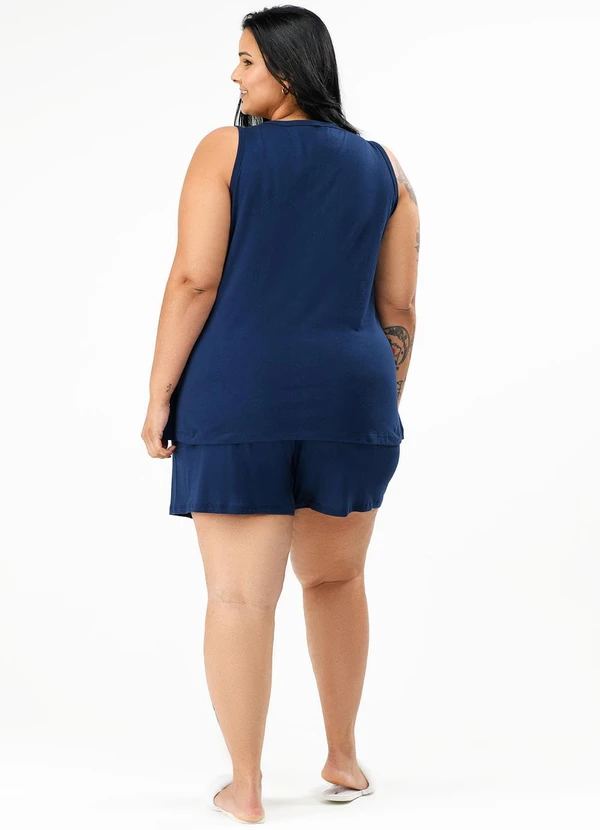 Be Blast - Pijama Verão Plus Size Good Night Marinho 4