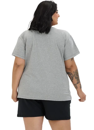 Be Blast - Pijama Verão Plus Size Hello Panda Cinza - BE BLAST