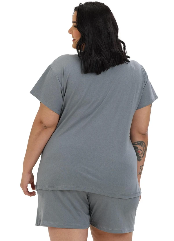 Be Blast - Pijama Verão Plus Size Let Me SleepCinza 2