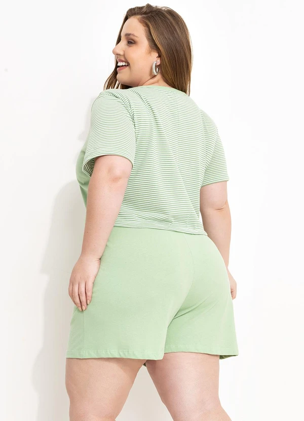 Marguerite - Pijama Verde Claro em Malha de Algodão 2