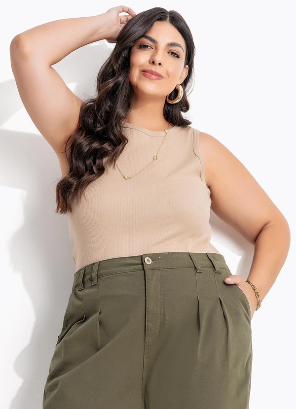 Marguerite - Blusa Bege em Canelado 6