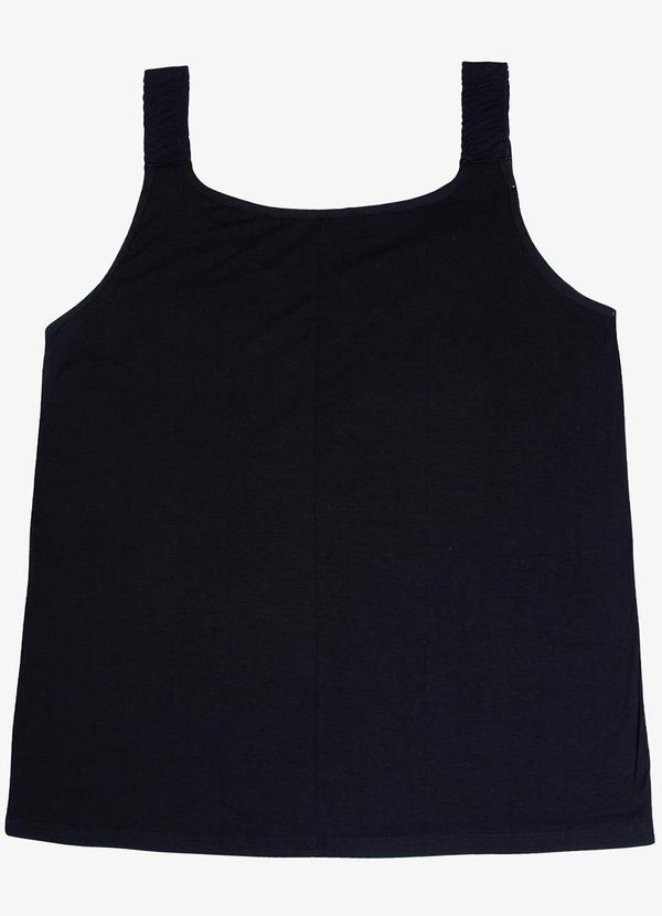 Rovitex - Blusa de Alça Feminina Plus Preto 1