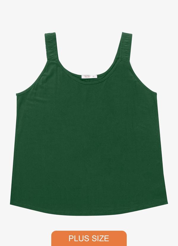 Secret Glam - Blusa de Alça Feminina Plus Size Verde