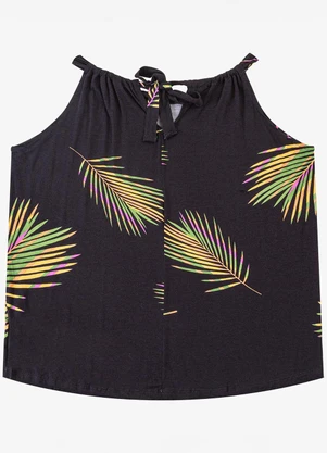 Infinita Cor - Blusa de Alça Plus Size Laranja - INFINITA COR