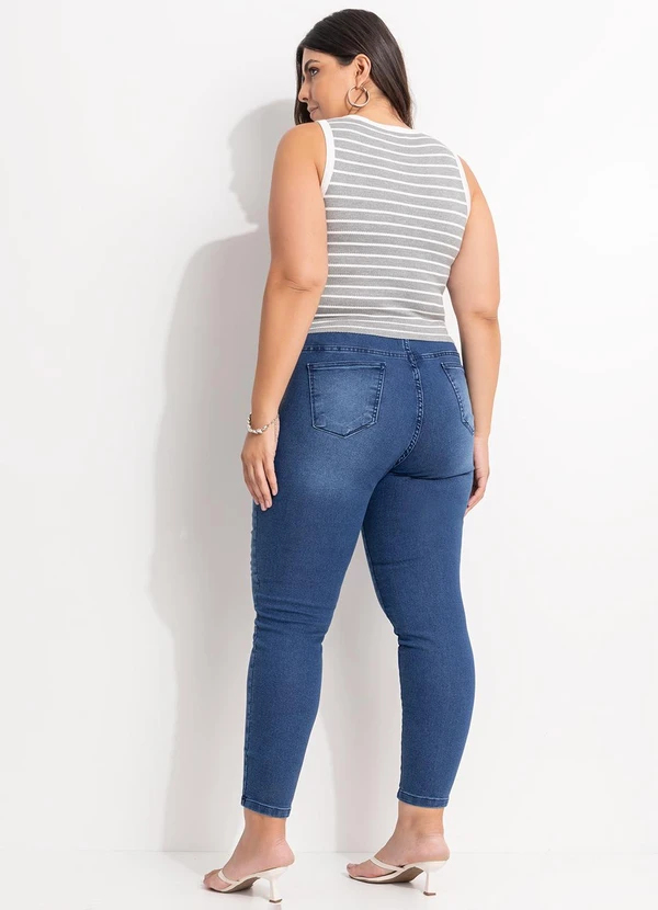 Marguerite - Blusa Listrado Cinza em Canelado 2