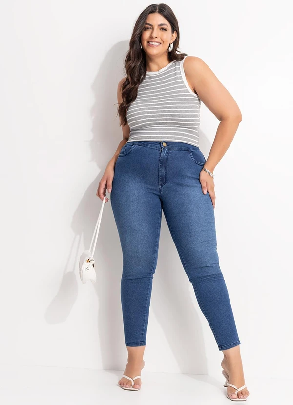 Marguerite - Blusa Listrado Cinza em Canelado 3