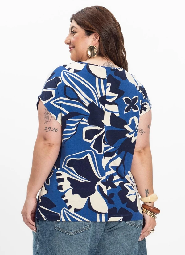 Secret Glam - Blusa Manga Curta Feminina Azul 2