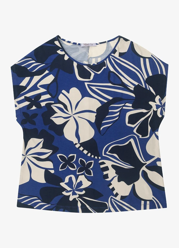 Secret Glam - Blusa Manga Curta Feminina Azul 5