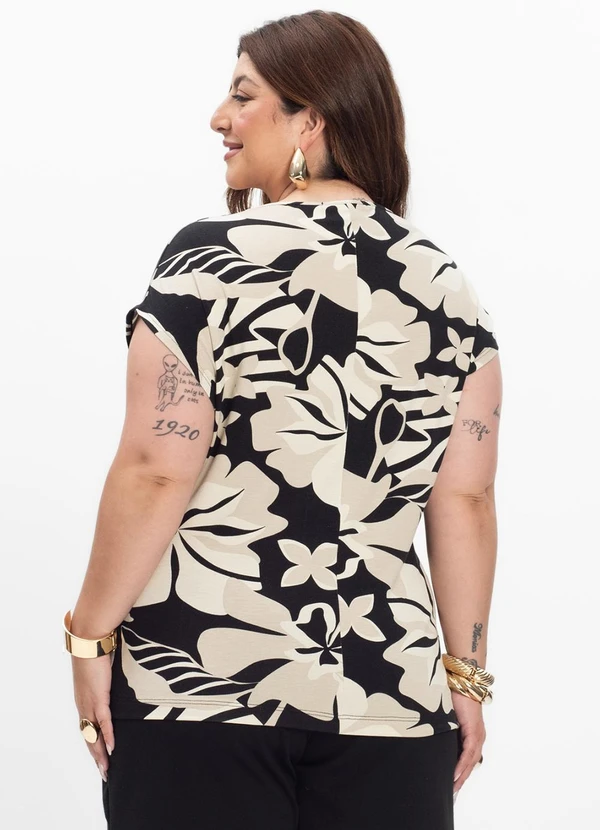 Secret Glam - Blusa Manga Curta Feminina Preto 2