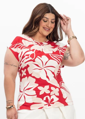 Secret Glam - Blusa Manga Curta Feminina Vermelho - SECRET GLAM