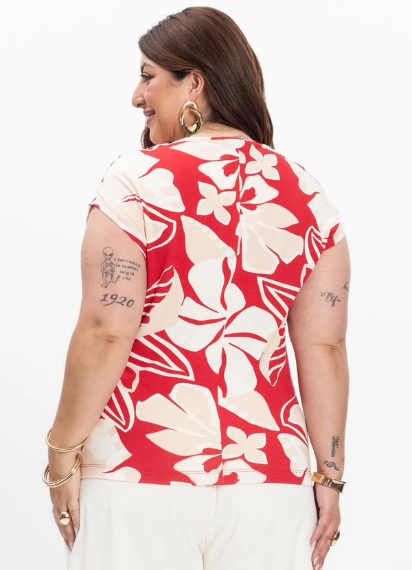 Secret Glam - Blusa Manga Curta Feminina Vermelho 2